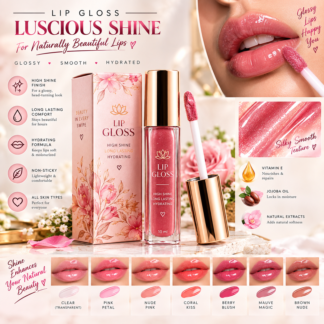 Lip glossy beauty
